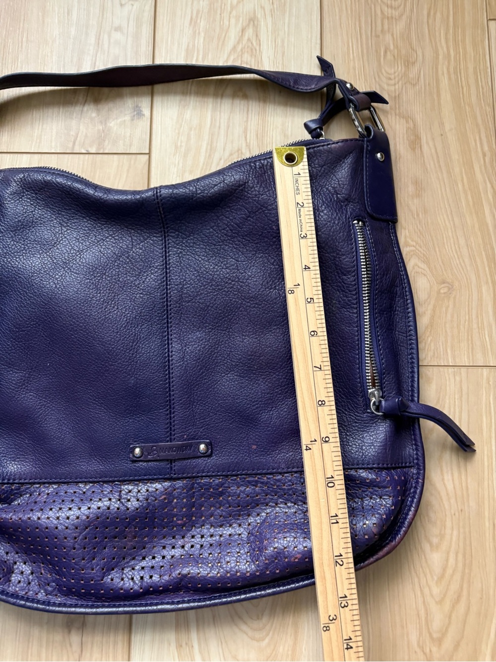 b makowsky purple slouchy shoulder bag Y2K indie - Picture 5 of 7